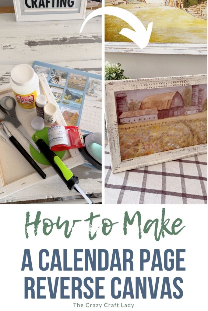 How to Make a Calendar Page Reverse Canvas