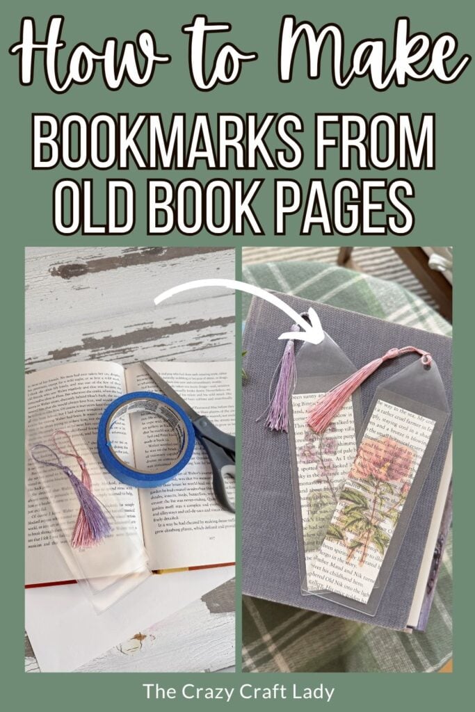 How to make Bookmarks from Old Book Pages