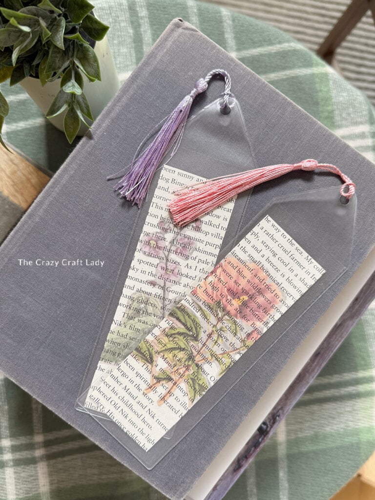 Vintage Floral Book Page Bookmarks
