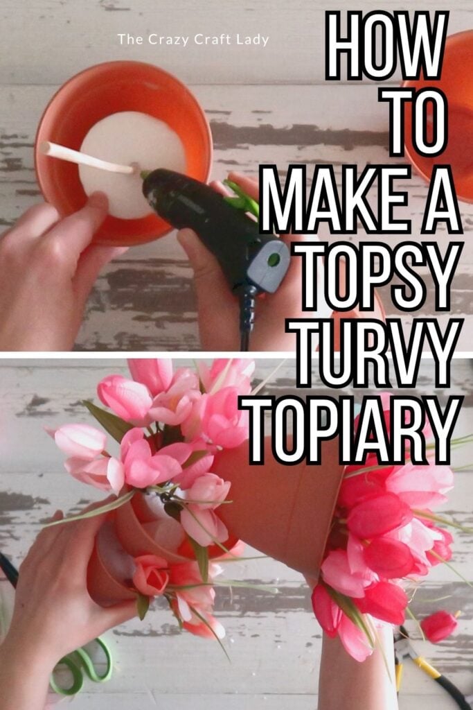 how to make a topsy turvy topiary