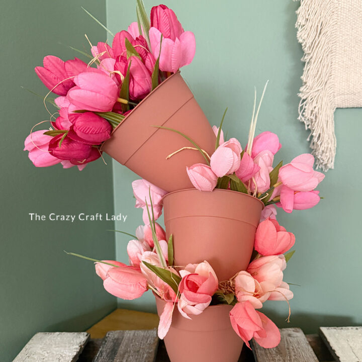 spring tulip pot topsy turvy topiary