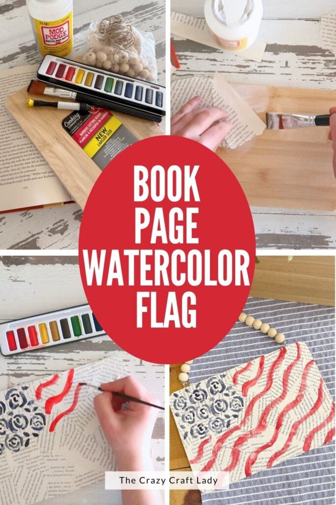 Book Page Watercolor Flag