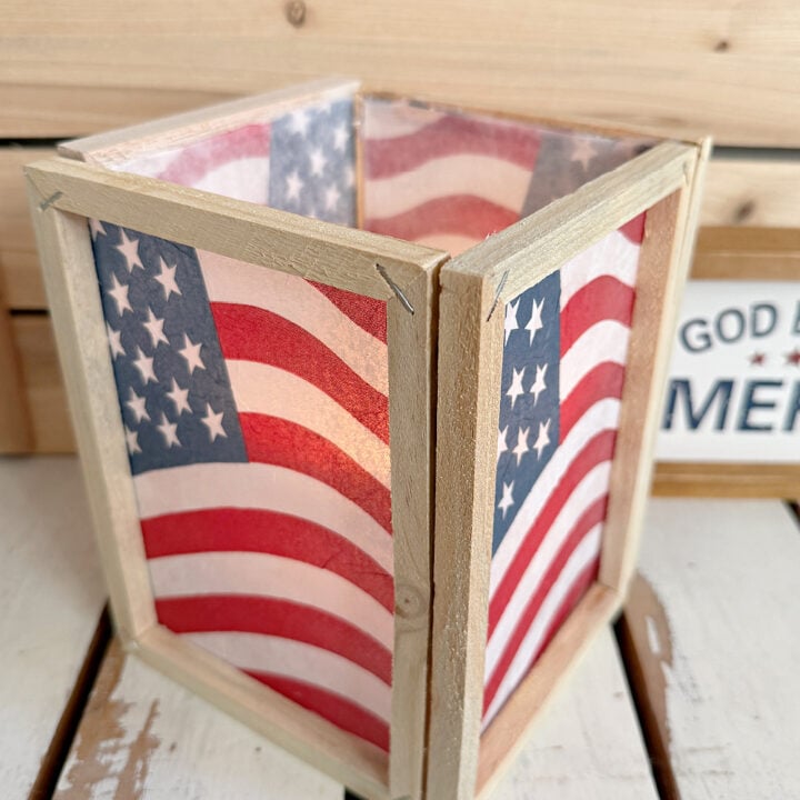 DIY American Flag Lantern Craft