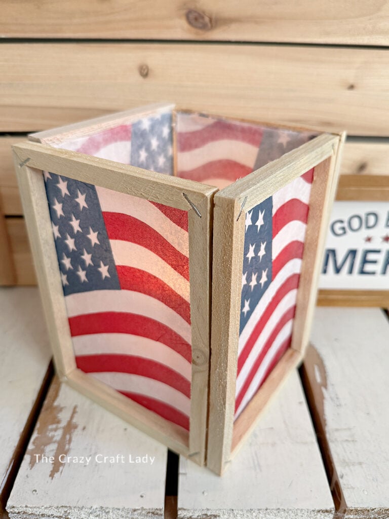 DIY American Flag Lantern Craft