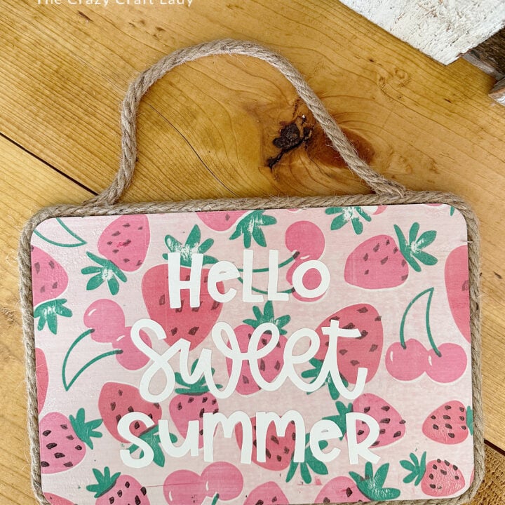 DIY Strawberry Summer Sign