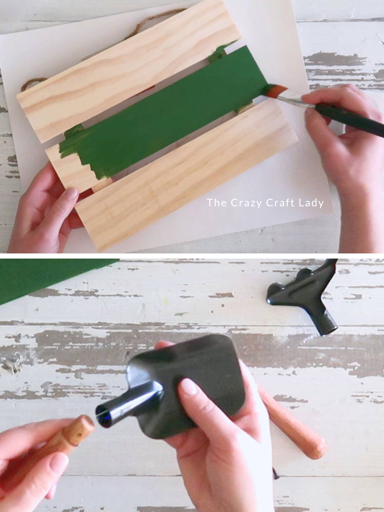 paint sign green and reassemble hand tools