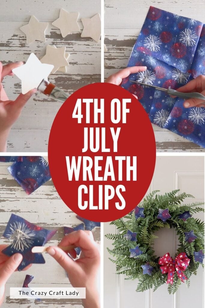 4th of July Wreath Clips