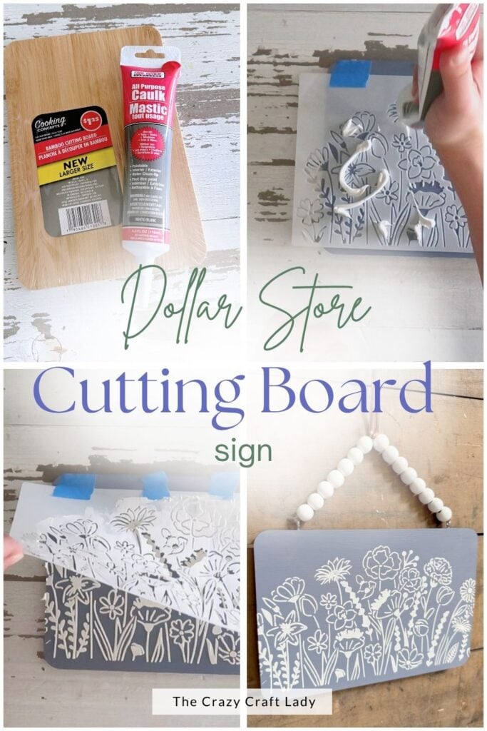 Dollar Store Cutting Board Craft