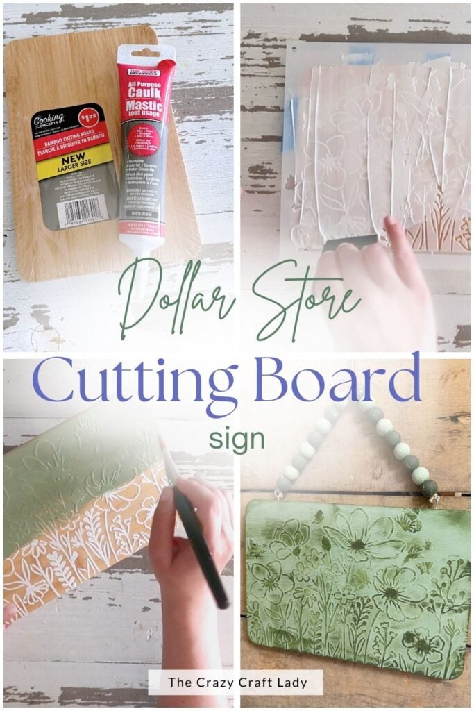 Dollar Store Cutting Board Sign