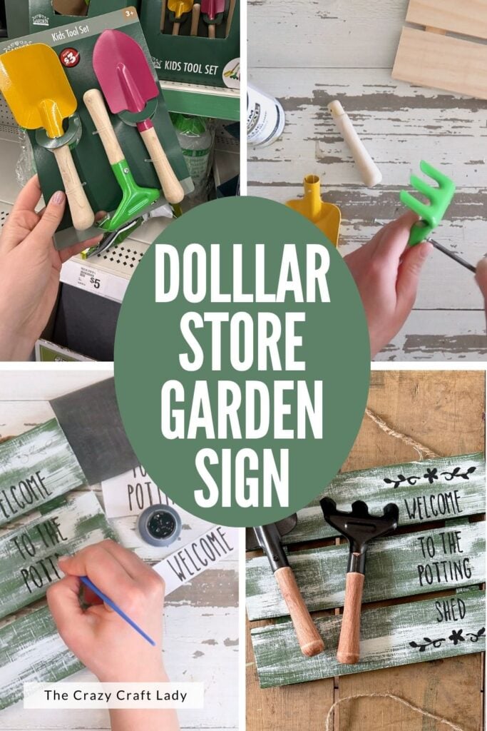 Dollar Store Garden Sign