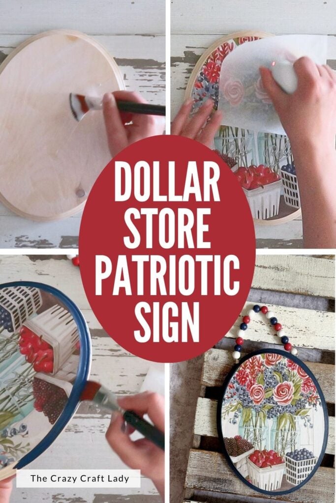 Dollar Store Patriotic Sign