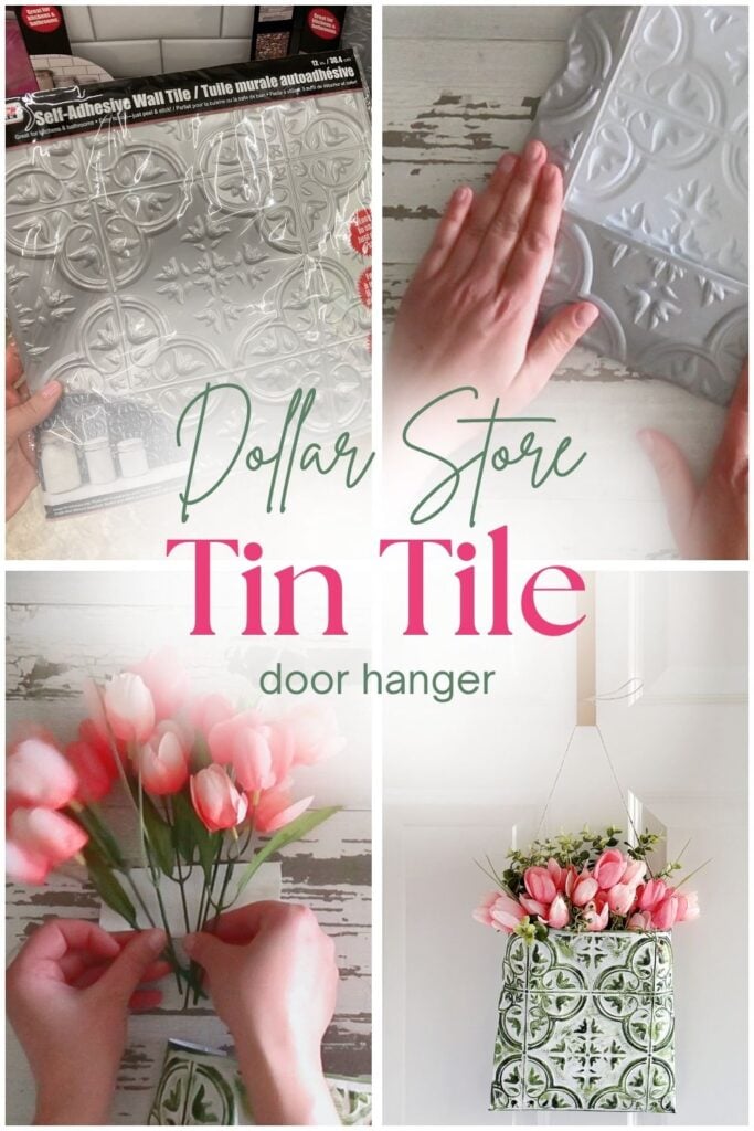 Dollar Store Tin Tile Door Hanger