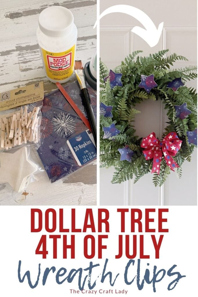 Dollar Tree 4th of July Wreath Clips