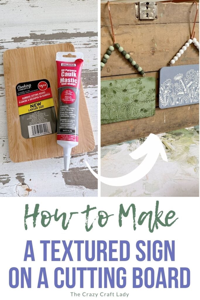 How to Make a Textured Sign on a Cutting Board