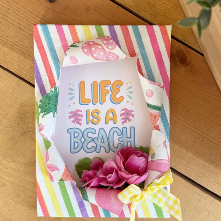 Life is a Beach Summer Busted Canvas Craft