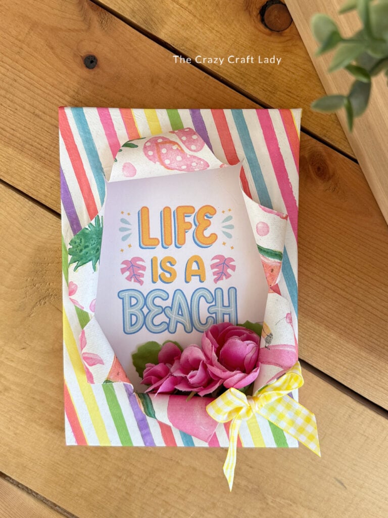 Life is a Beach Summer Busted Canvas Craft