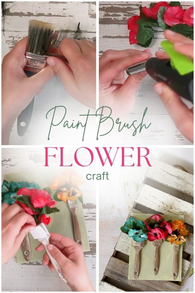 Paint Brush Flower Craft