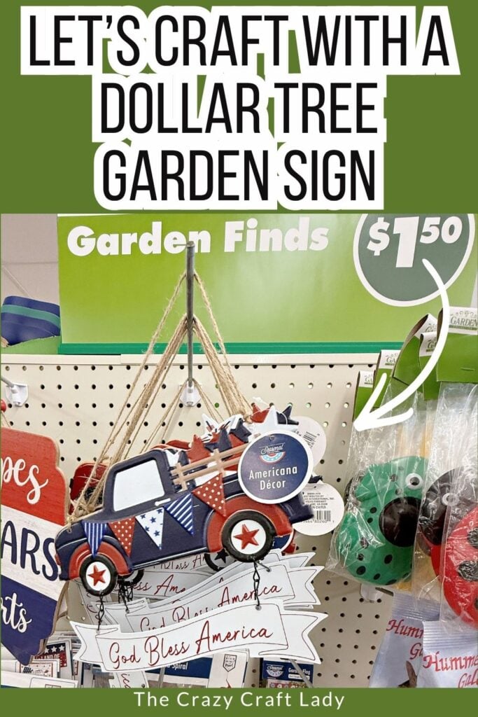 craft with a Dollar Tree garden sign