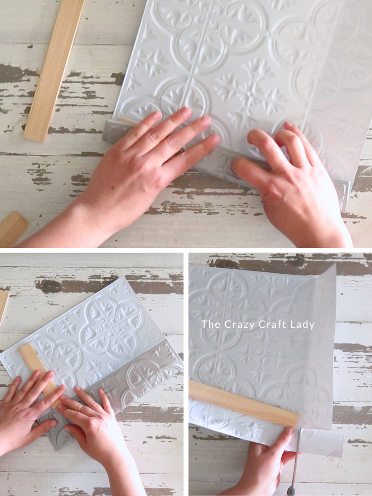 fold tin til piece into a pocket