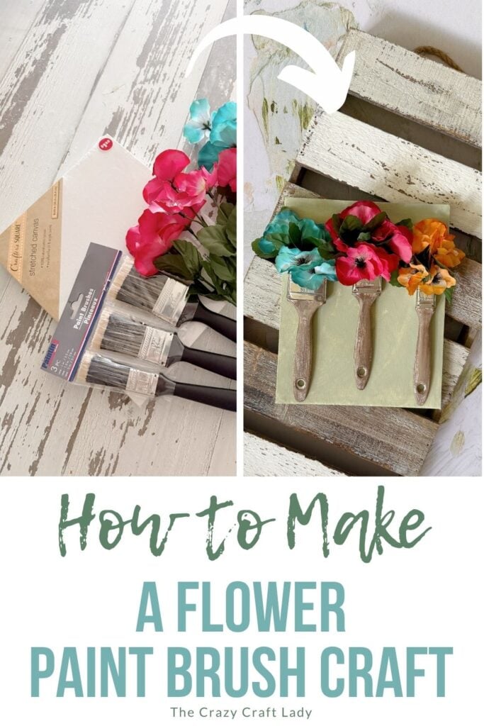 how to make a flower paint brush craft