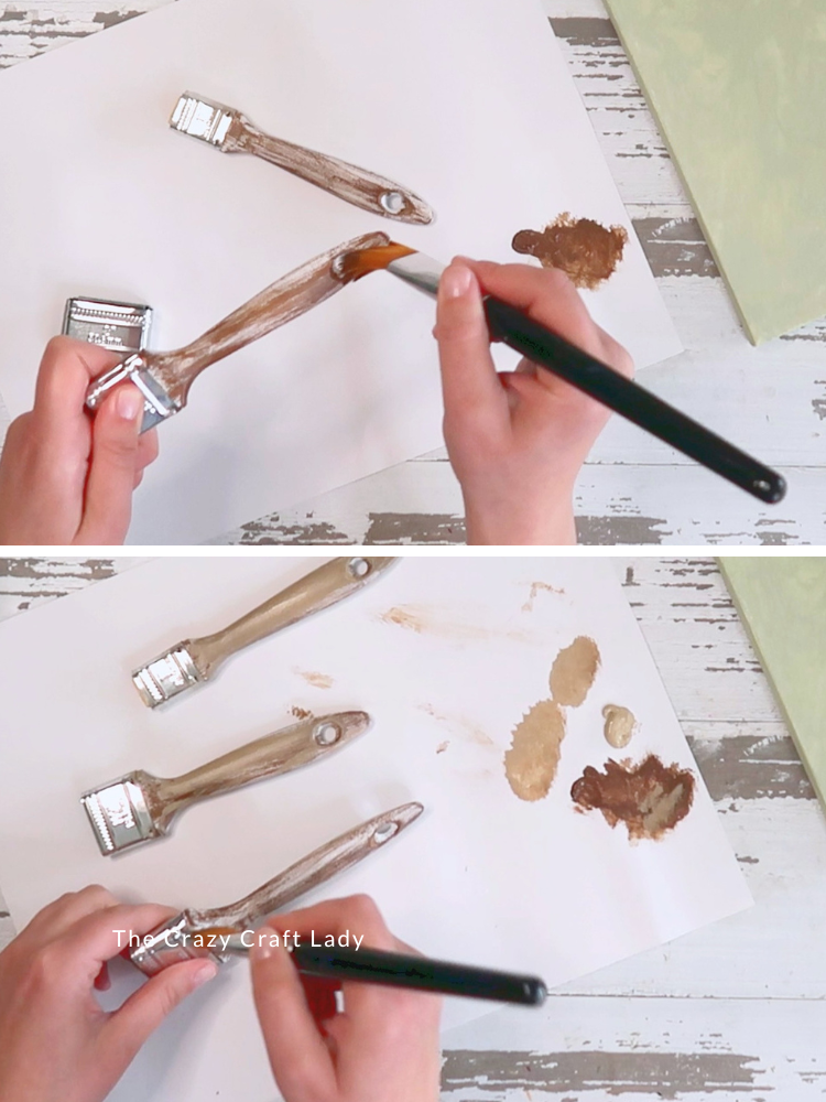 paint the brush handles