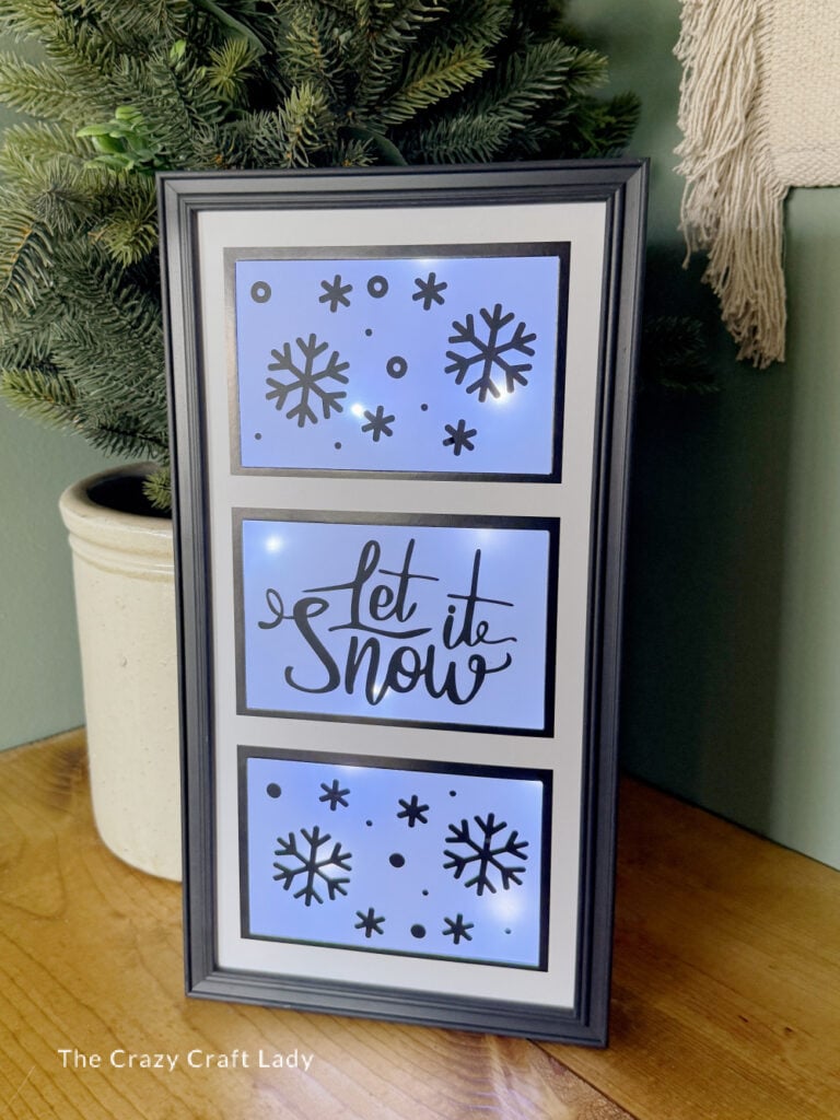 DIY Let it Snow Light Box