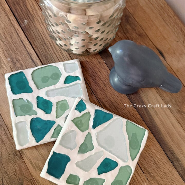 DIY Sea Glass Mosaic Coasters