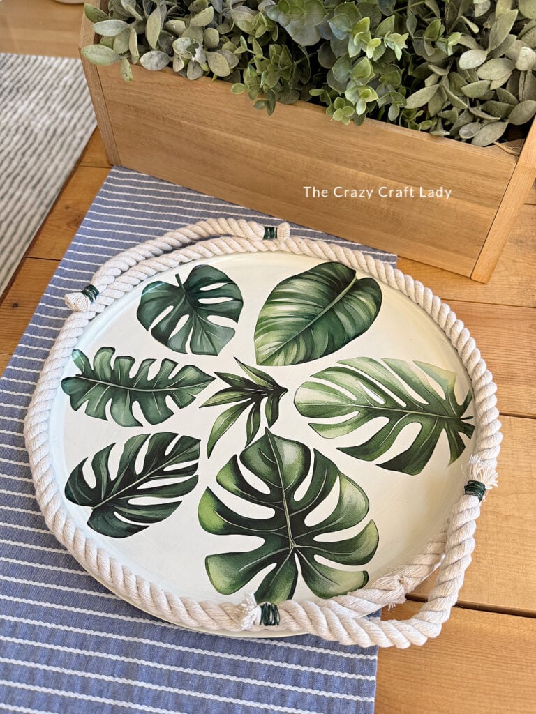 DIY pizzapan met tropisch blad