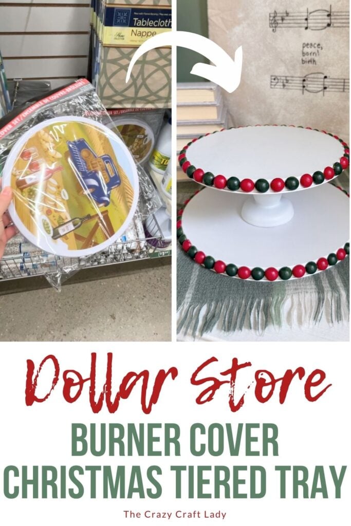 Dollar Store Burner Cover Bobbin Edge Tiered Tray