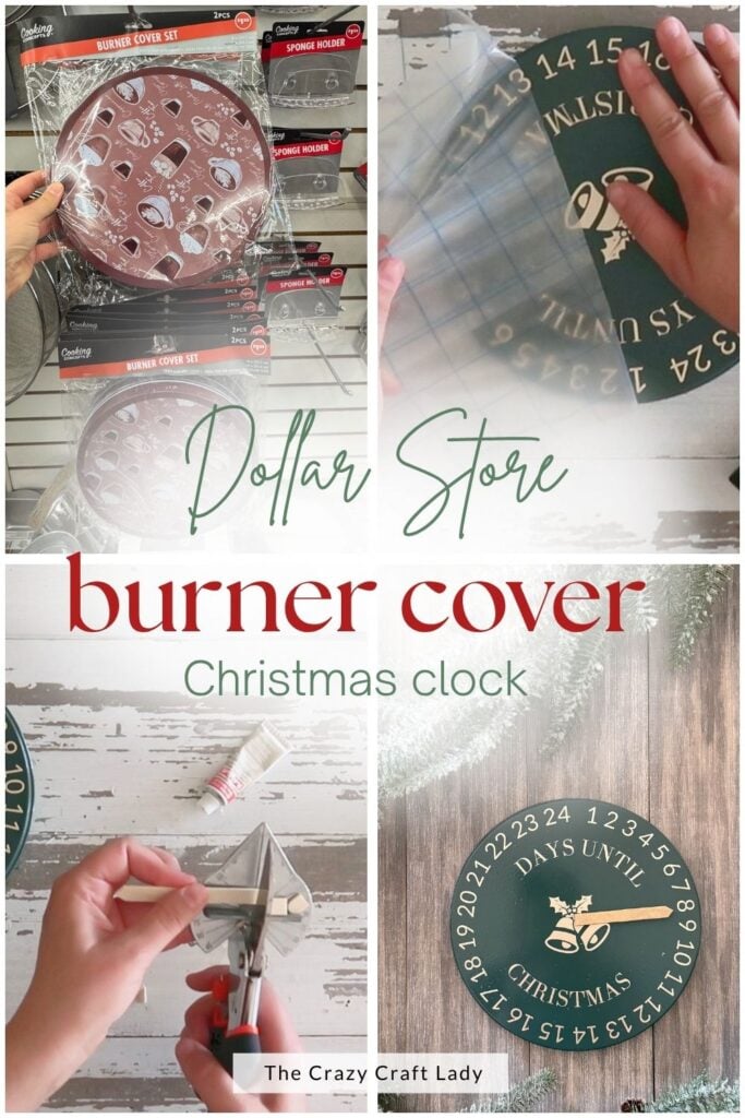 Dollar Store Burner Cover Christmas Clock