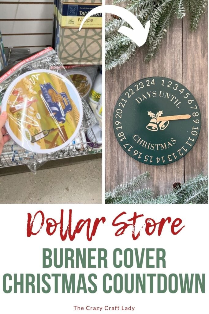 Dollar Store Burner Cover Christmas Countdown