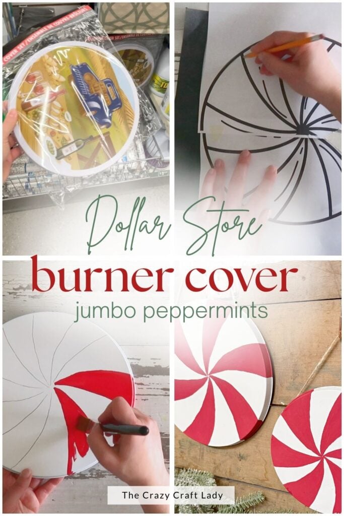 Dollar Store Burner Cover Jumbo Hanging Peppermints