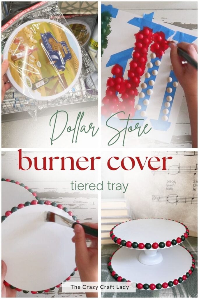 Dollar Store Tiered Tray from Burner Covers