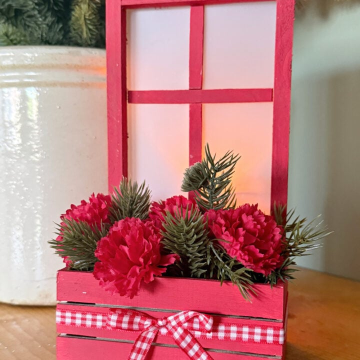 Frosted Window Mini Christmas Centerpiece