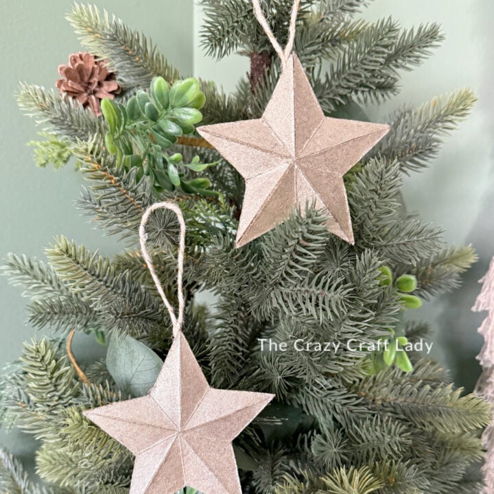 Gold Painted Cardboard Christmas Ornaments