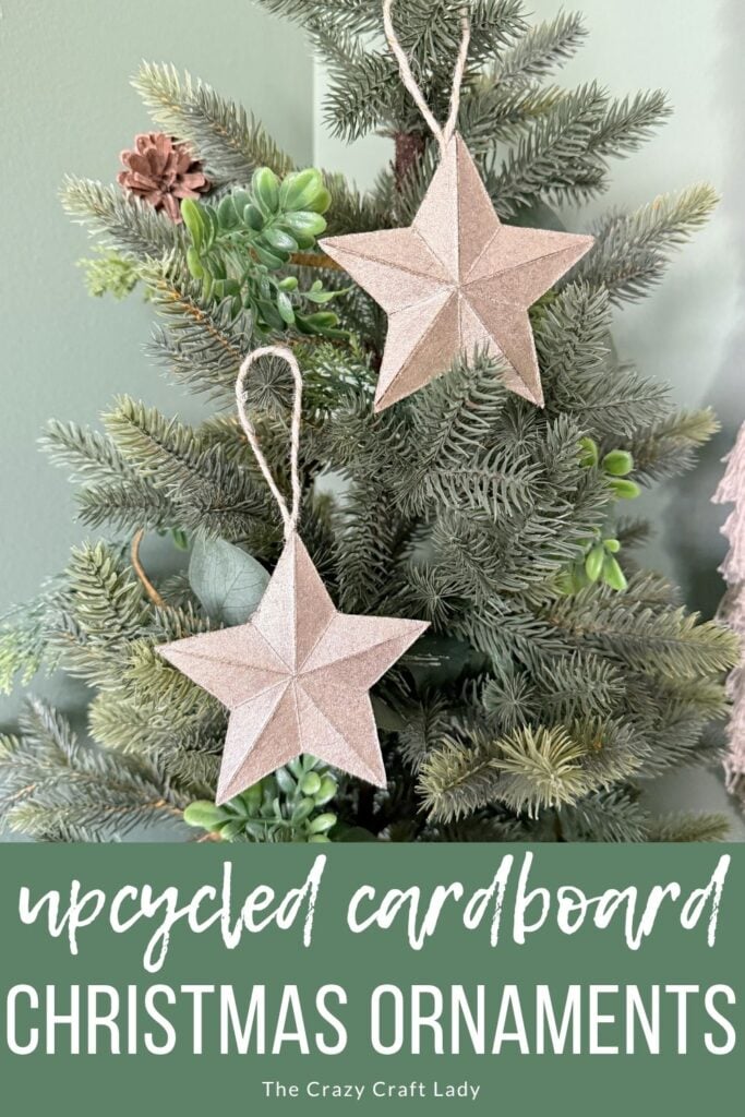 Upcycled Cardboard Christmas Ornaments