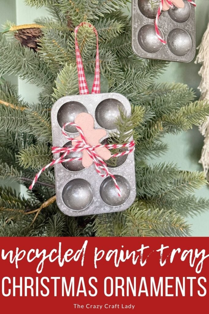 Upcycled Paint Tray Christmas Ornaments