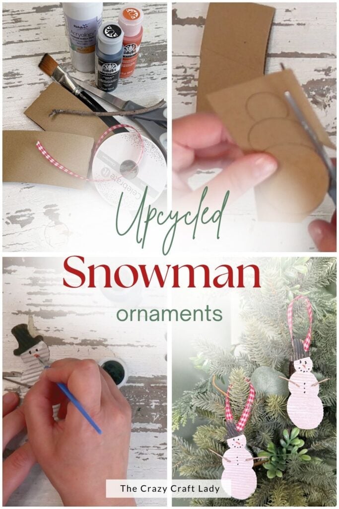 Upcycled Snowman Ornaments