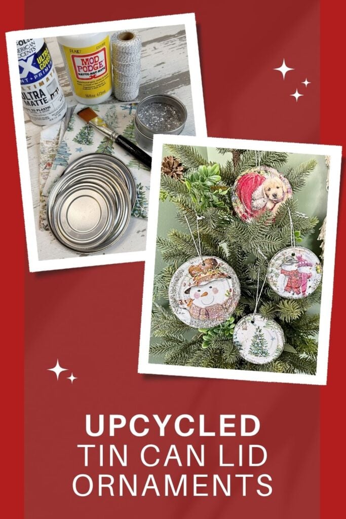 Upcycled Tin Can Lid Ornaments