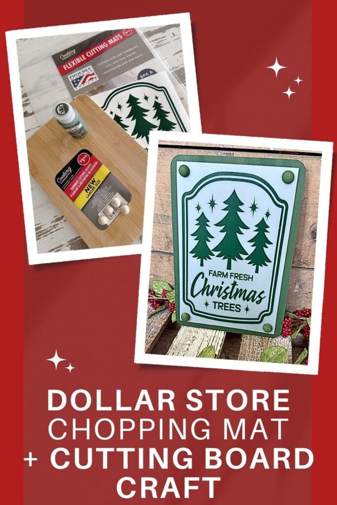 dollar store cutting board and chopping mat craft