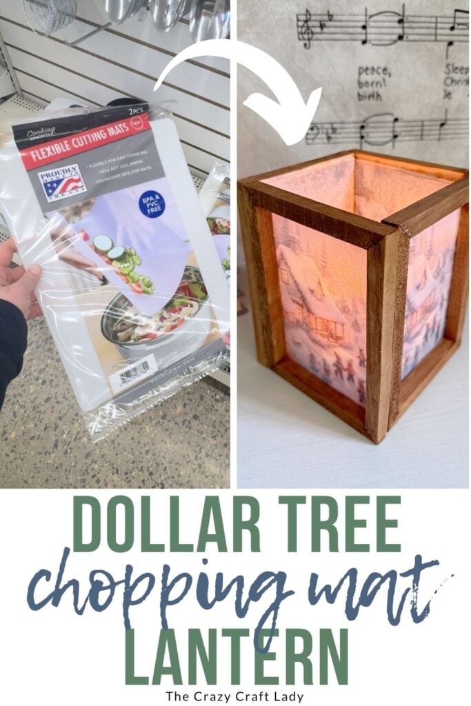 dollar tree chopping mat lantern