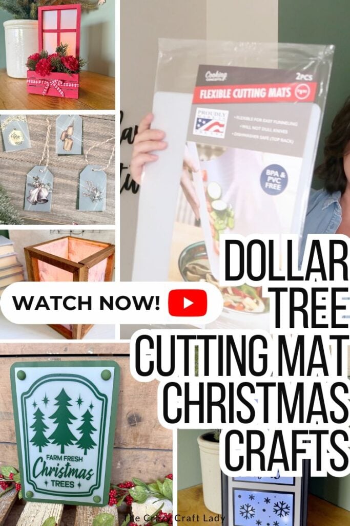 dollar tree cutting mat Christmas crafts
