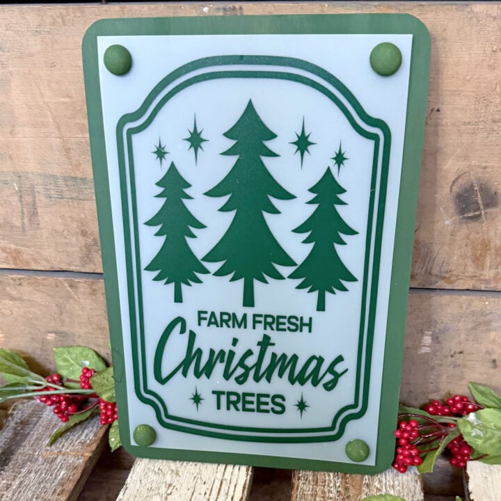 Christmas Tree Cutting Board Sign