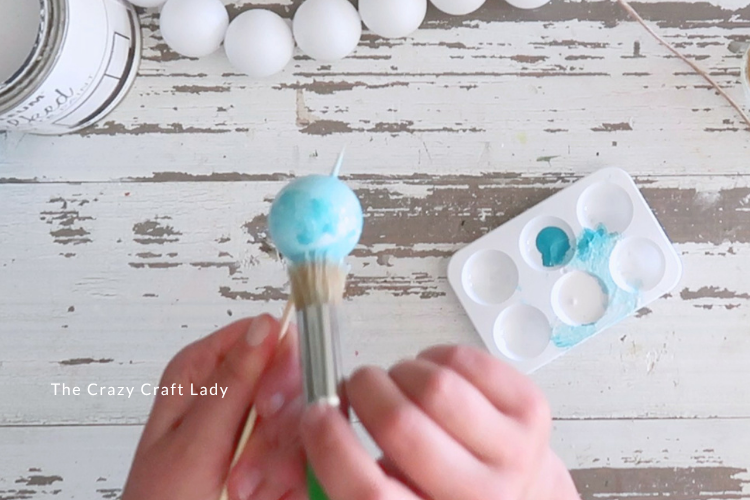 paint ping pong ball teal