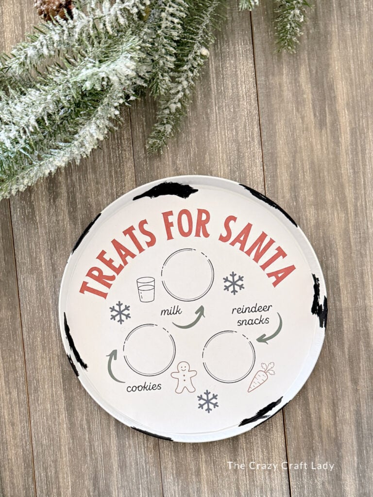 treats for Santa decorative Christmas plate
