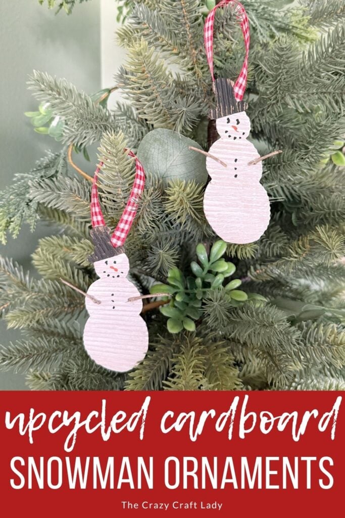 upcycled cardboard Christmas ornaments