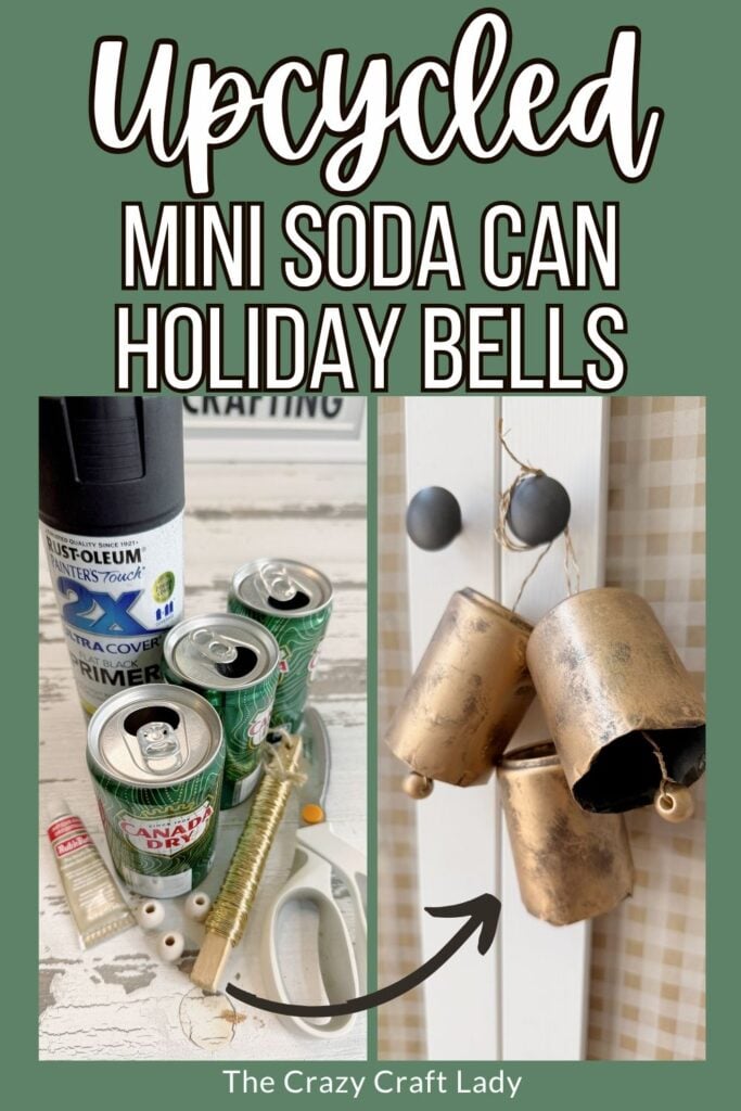 upcycled mini soda can holiday bells