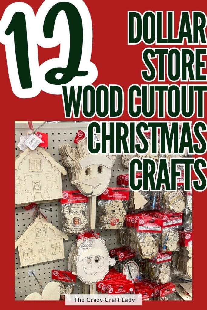 12 Dollar Store Wood Cutout Christmas Crafts