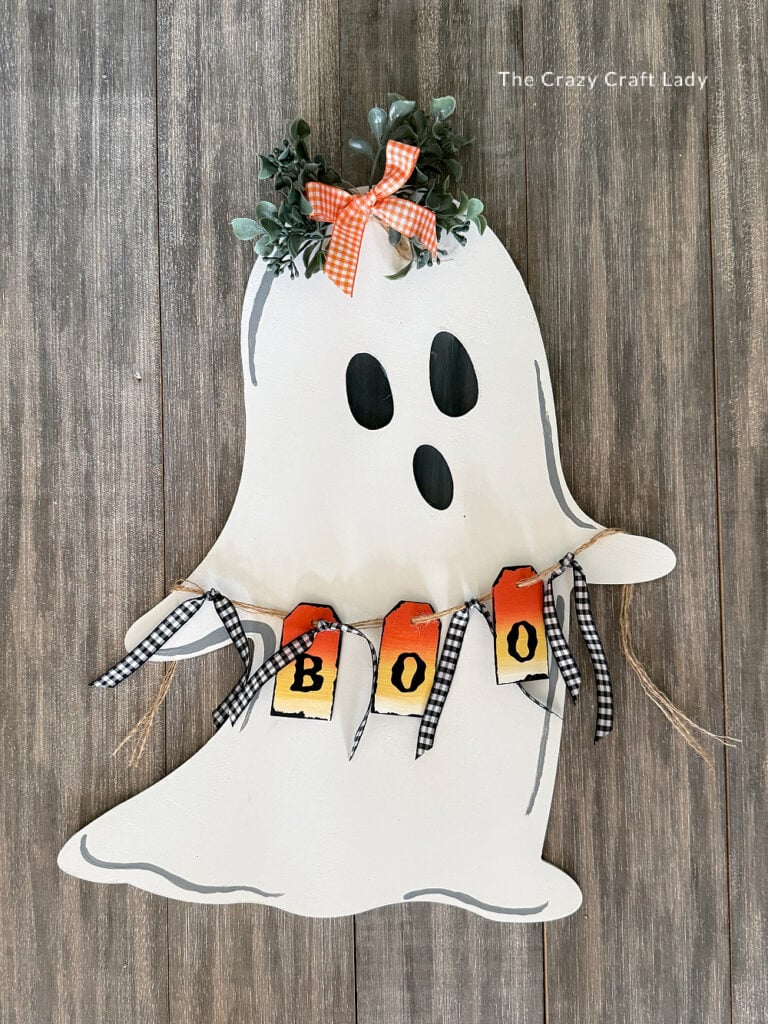 Cute Dollar Store Ghost Door Hanger