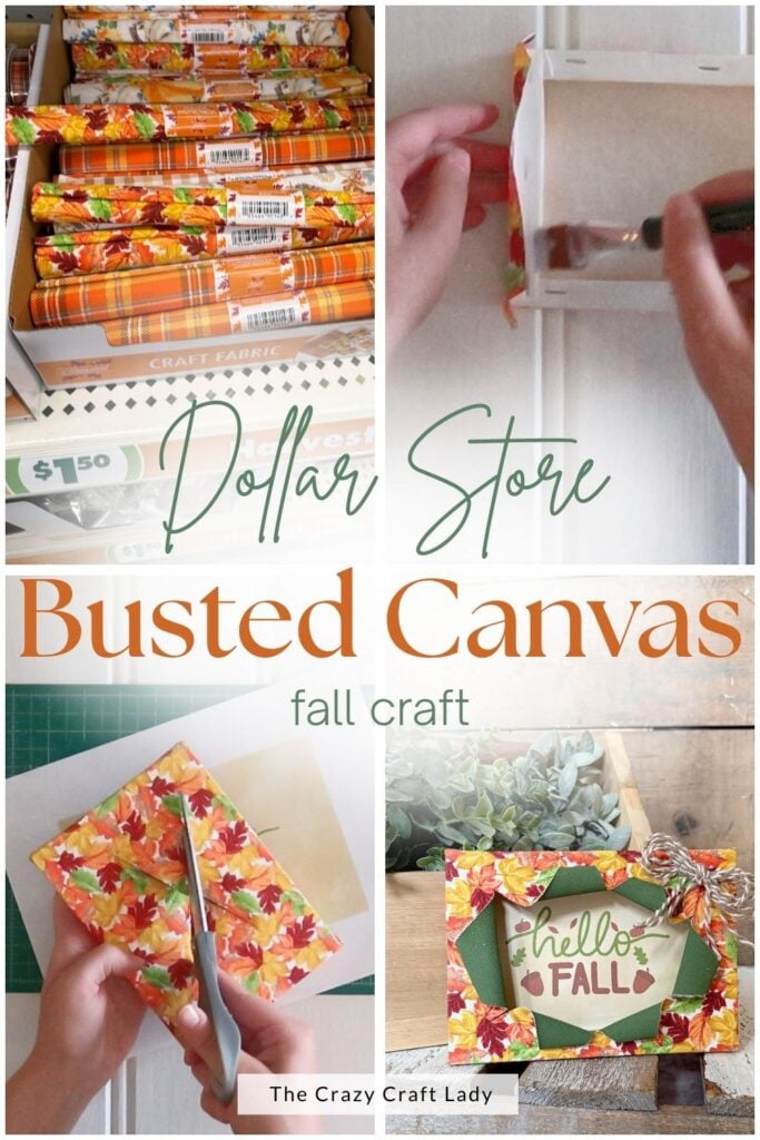 Dollar Store Busted Canvas Fall Craft